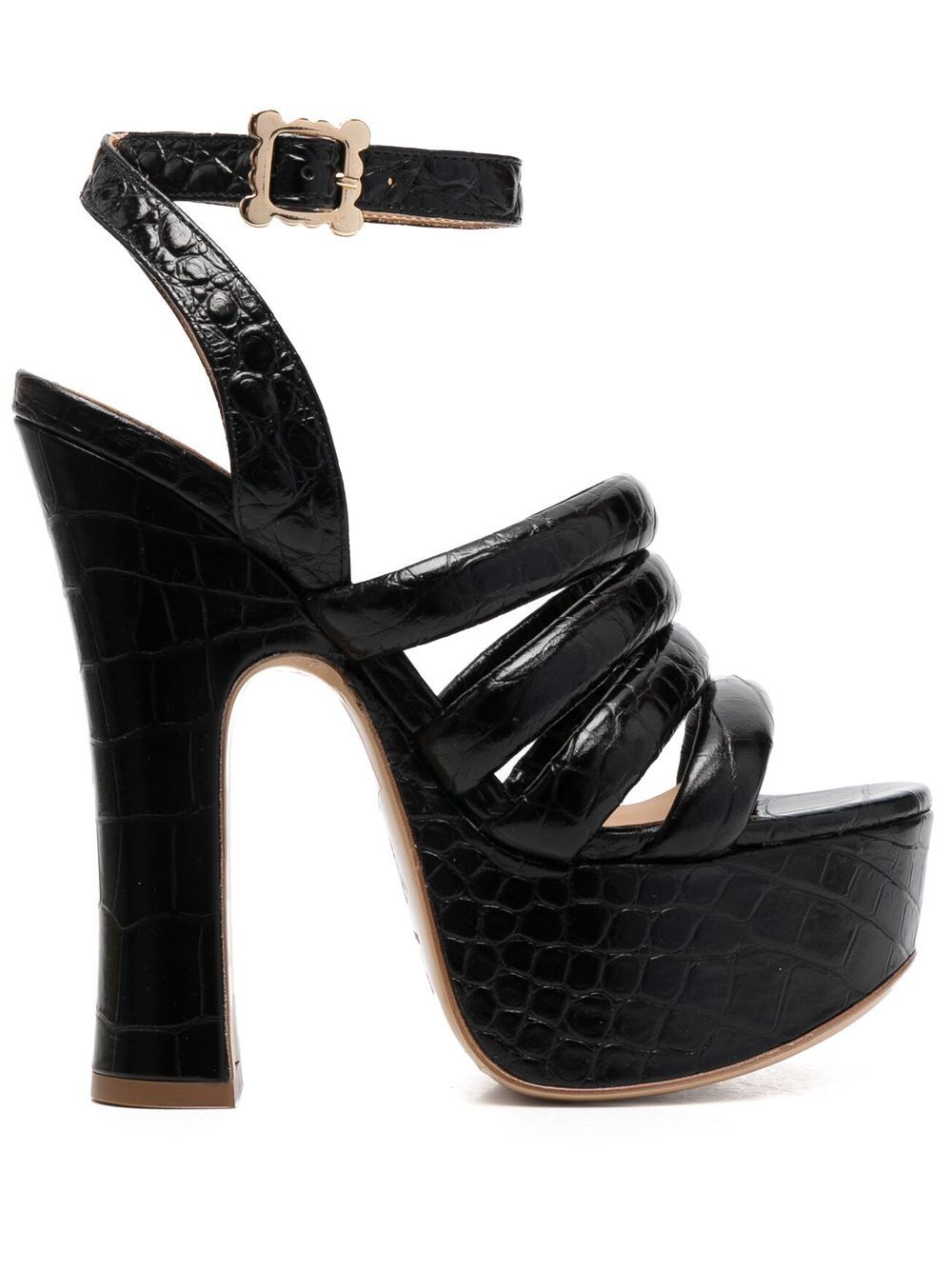 Vivienne Westwood Sandalen mit Kroko-Effekt 150mm - Schwarz von Vivienne Westwood