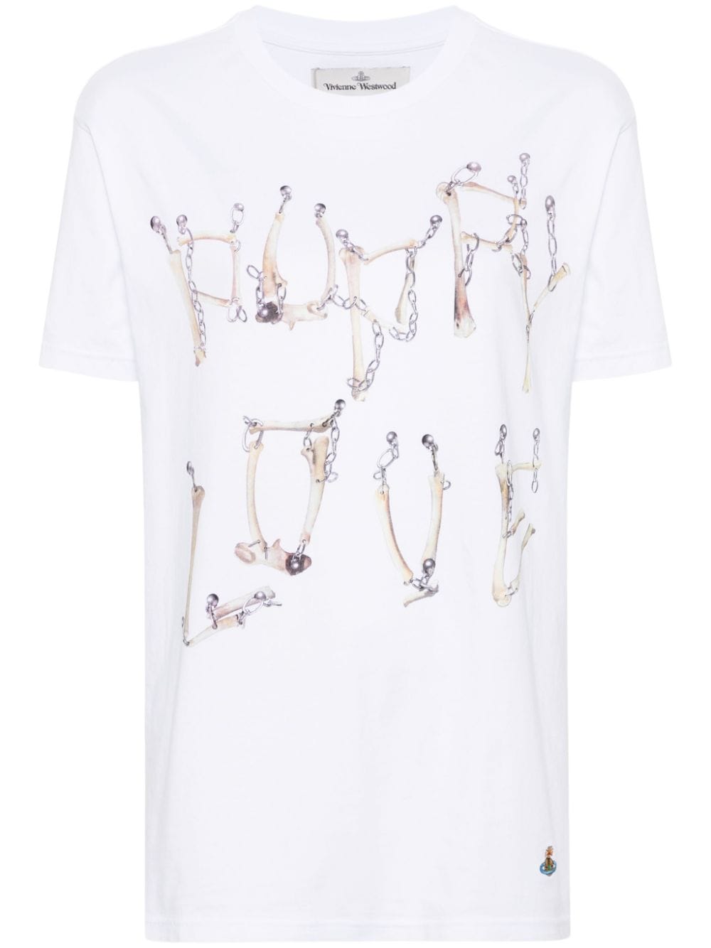 Vivienne Westwood Bones 'n chain T-Shirt - Weiß von Vivienne Westwood