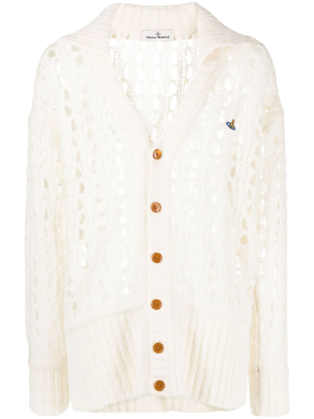 Vivienne Westwood Cardigan mit Lochstrickmuster - Weiß von Vivienne Westwood