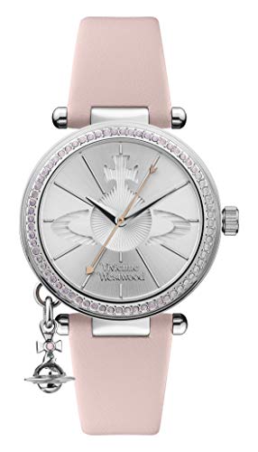 Vivienne Westwood Orb Pastelle Ladies Quartz Watch with Silver Dial & Pink Leather Strap VV006SLPK von Vivienne Westwood