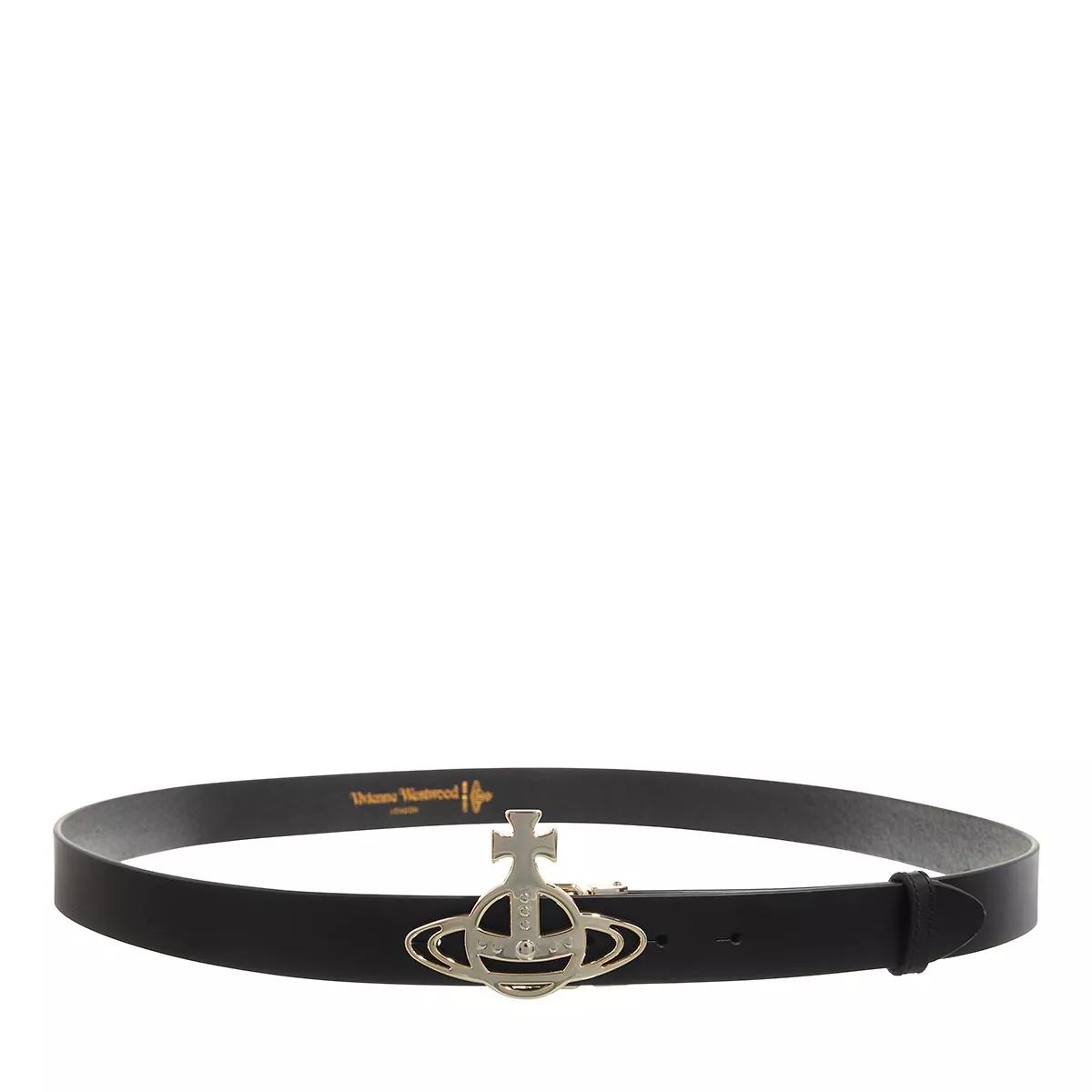 Vivienne Westwood Gürtel - Belts Line Orb Buckle - Gr. ONE - in Schwarz - für Damen von Vivienne Westwood