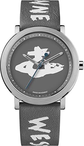 Vivienne Westwood Damen Quarzwerk Armbanduhr, 35.00mm GehäusegröÃŸe mit grau analog Zifferblatt und grau Leder Armband VV253GYGY von Vivienne Westwood