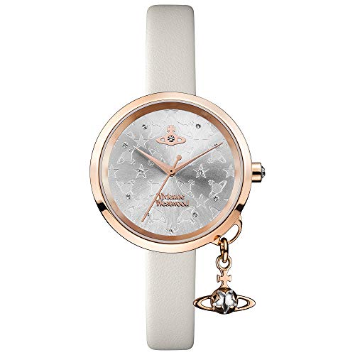 Vivienne Westwood Limited Exclusive Bow Damenuhr Rose Gold Stahlgehäuse mit cremefarbenem Lederband VV139WGYCM 32 mm von Vivienne Westwood