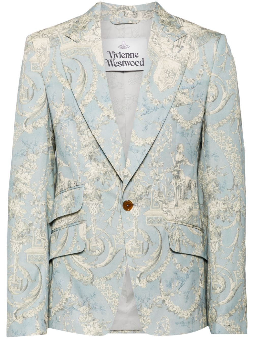 Vivienne Westwood One Button cotton blazer - Blau von Vivienne Westwood