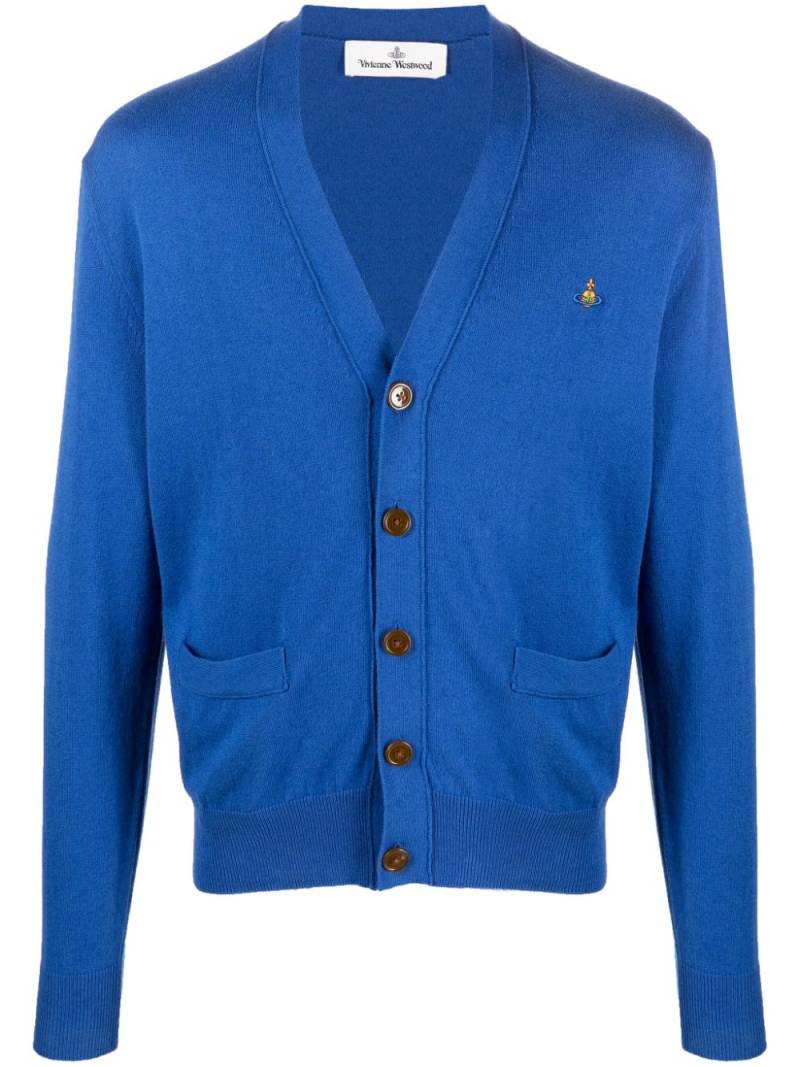 Vivienne Westwood Bestickter Cardigan mit V-Ausschnitt - Blau von Vivienne Westwood