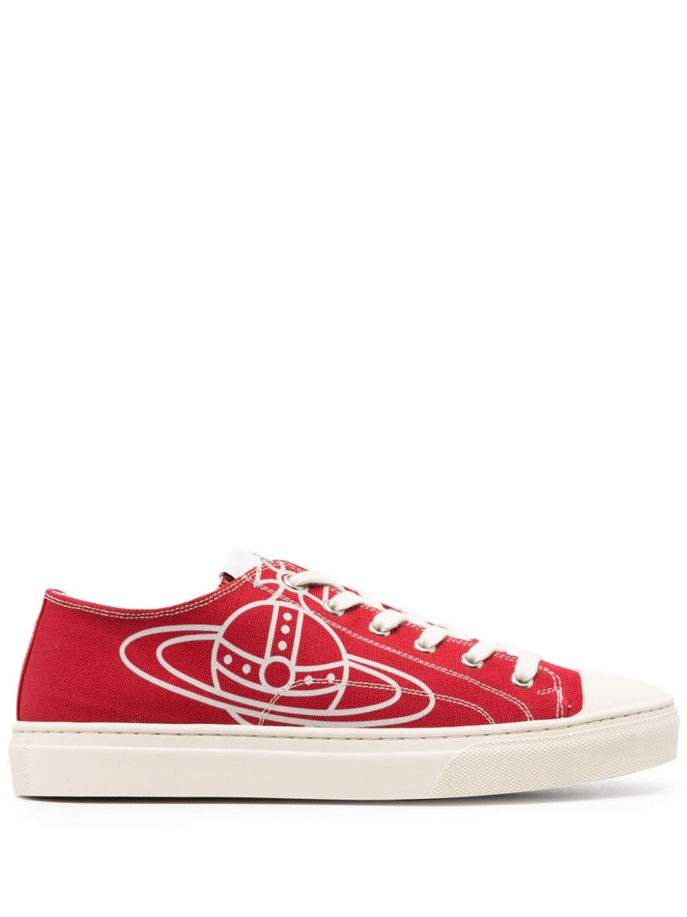 Vivienne Westwood Canvas-Sneakers mit Logo-Print - Rot von Vivienne Westwood