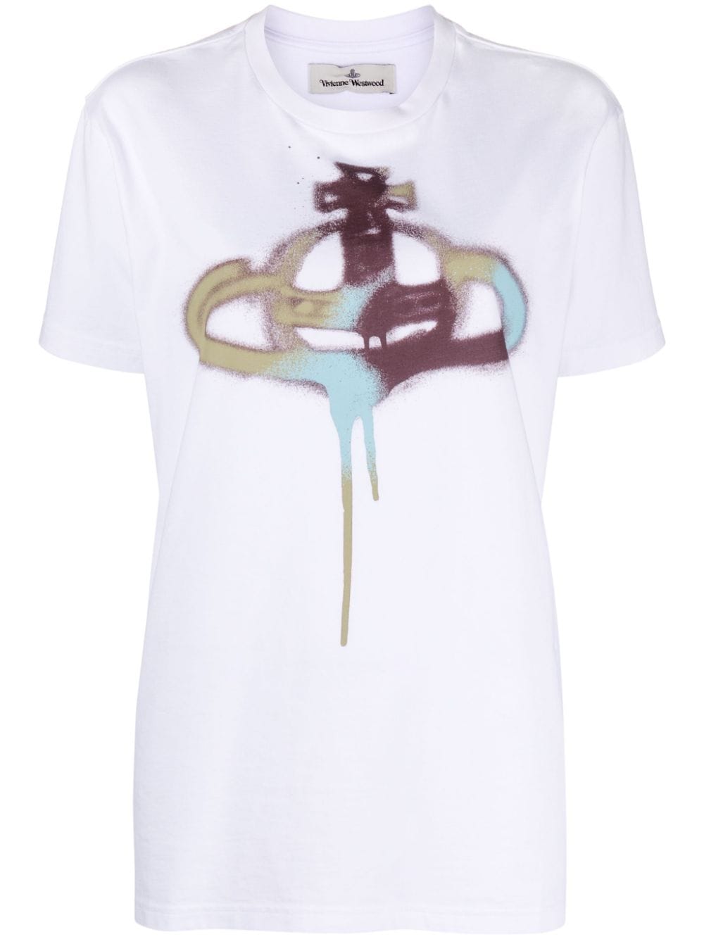 Vivienne Westwood T-Shirt mit Spray-Print - Weiß von Vivienne Westwood