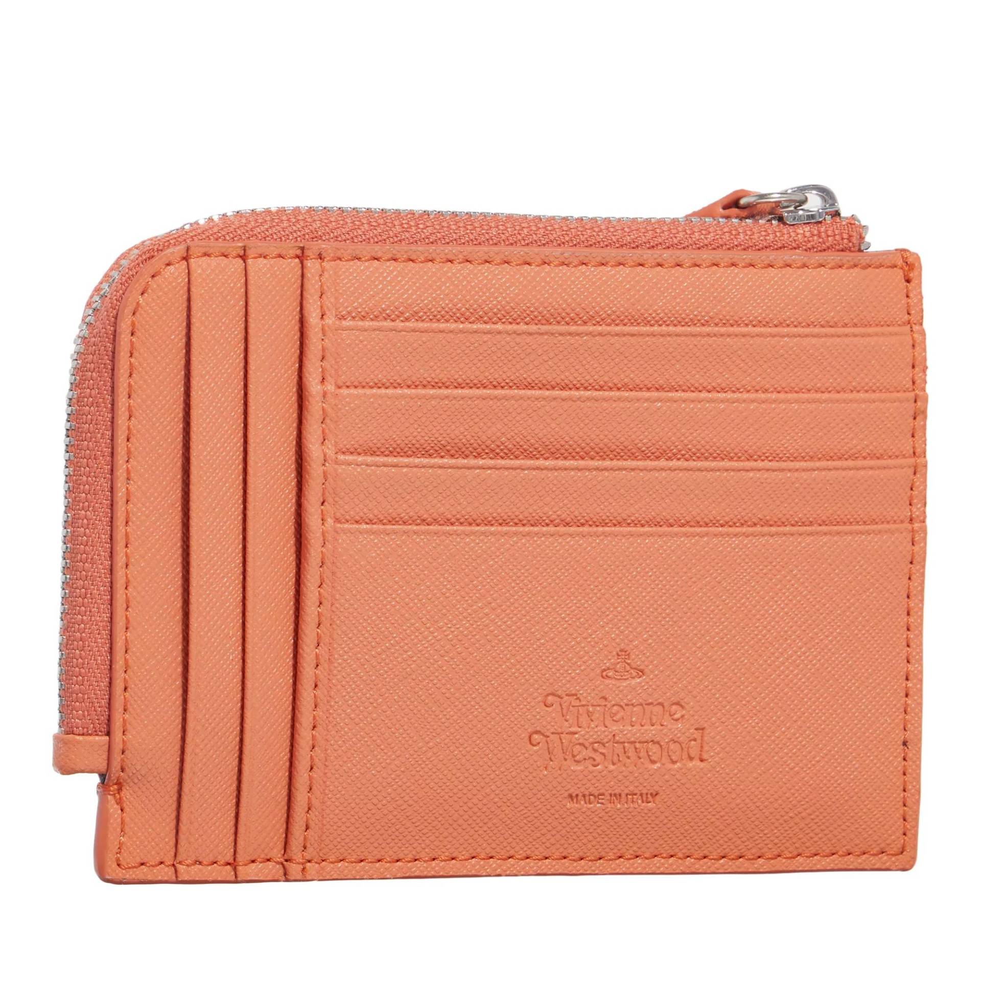 Vivienne Westwood Portemonnaie - Saffiano Card Holder Zip - Gr. unisize - in Orange - für Damen von Vivienne Westwood