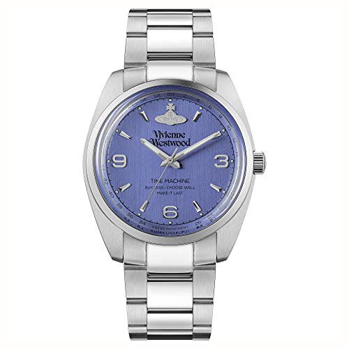 Vivienne Westwood Unisex Keine Armbanduhr, 38.00mm Gehäusegröße mit blau analog Zifferblatt und Silber Metallarmband Armband VV274MBLSL Vivienne Westwood Unisex Keine Armbanduhr, 38.00mm Gehäusegröße mit blau analog Zifferblatt und Silber Metallarmband Armband VV274MBLSL von Vivienne Westwood