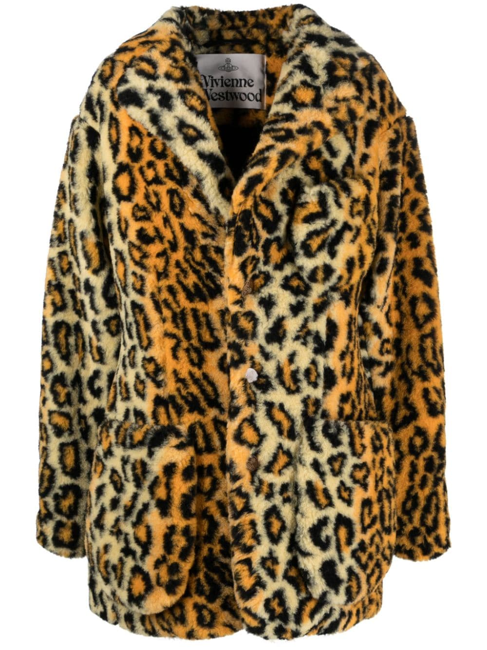 Vivienne Westwood Faux-Fur-Mantel mit Leopardenmuster - Schwarz von Vivienne Westwood