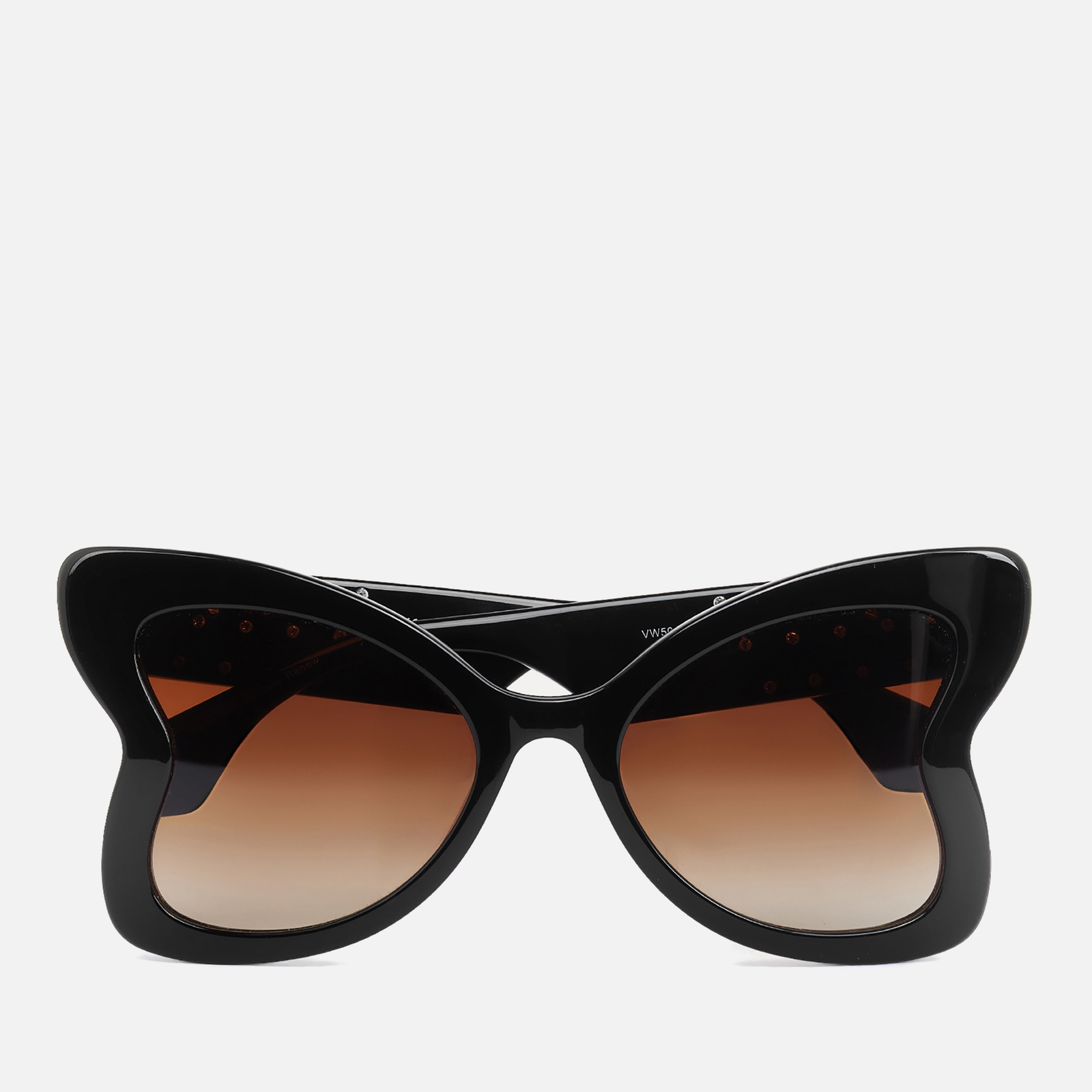 Vivienne Westwood Women's Athalia Oversized Sunglasses - Gloss Solid Black von Vivienne Westwood