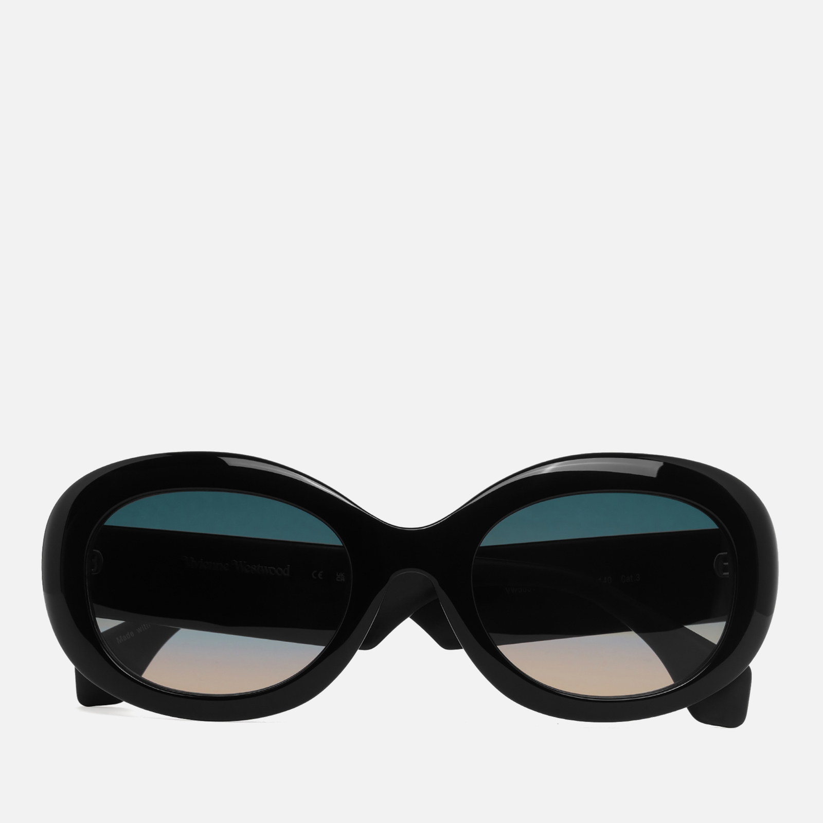 Vivienne Westwood Women's The Vivienne Acetate Sunglasses - Shiny Gloss Black von Vivienne Westwood