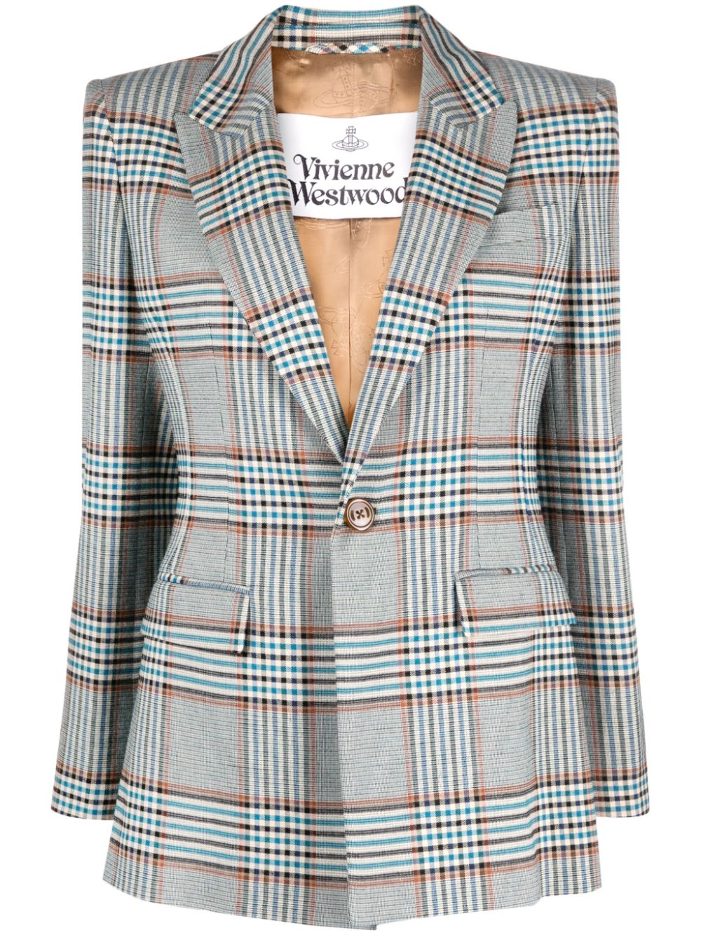 Vivienne Westwood Blazer mit Check - Blau von Vivienne Westwood