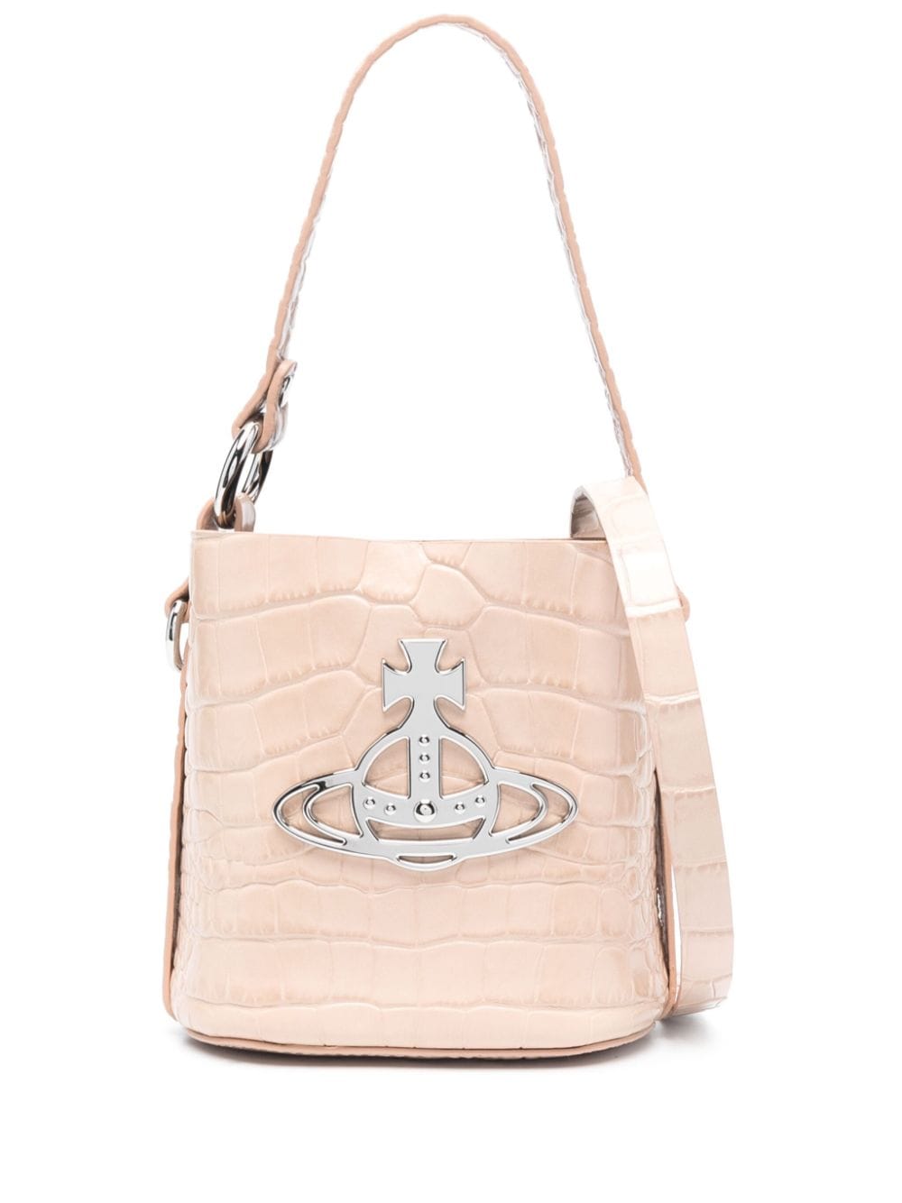 Vivienne Westwood Beuteltasche mit Logo-Schild - Nude von Vivienne Westwood