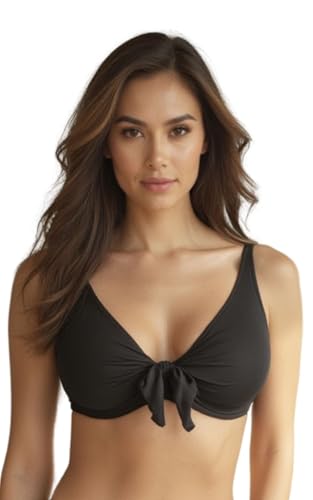 VIVISENCE Bikini BH Dame Bademode Bikinioberteil Musterlos Setteil EU 3202, Schwarz,85E von VIVISENCE