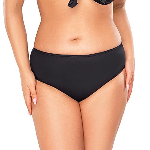 VIVISENCE Dame Bikini-Unterteil Bademode Musterlos Settil EU 3005, Schwarz,42 von VIVISENCE