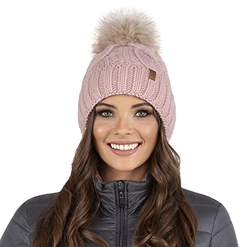 VIVISENCE Wintermütze Mit Bommel Damen Perfekte Passform Warmes Strickmütze Herbst Frauen Mütze Für Winter Aufgerolltem Design Für Extra Wärme Ideal Für Kalte Wintertage Modell, Rosa,Einheitsgröße VIVISENCE Wintermütze Mit Bommel Damen Perfekte Passform Warmes Strickmütze Herbst Frauen Mütze Für Winter Aufgerolltem Design Für Extra Wärme Ideal Für Kalte Wintertage Modell, Rosa,Einheitsgröße von VIVISENCE