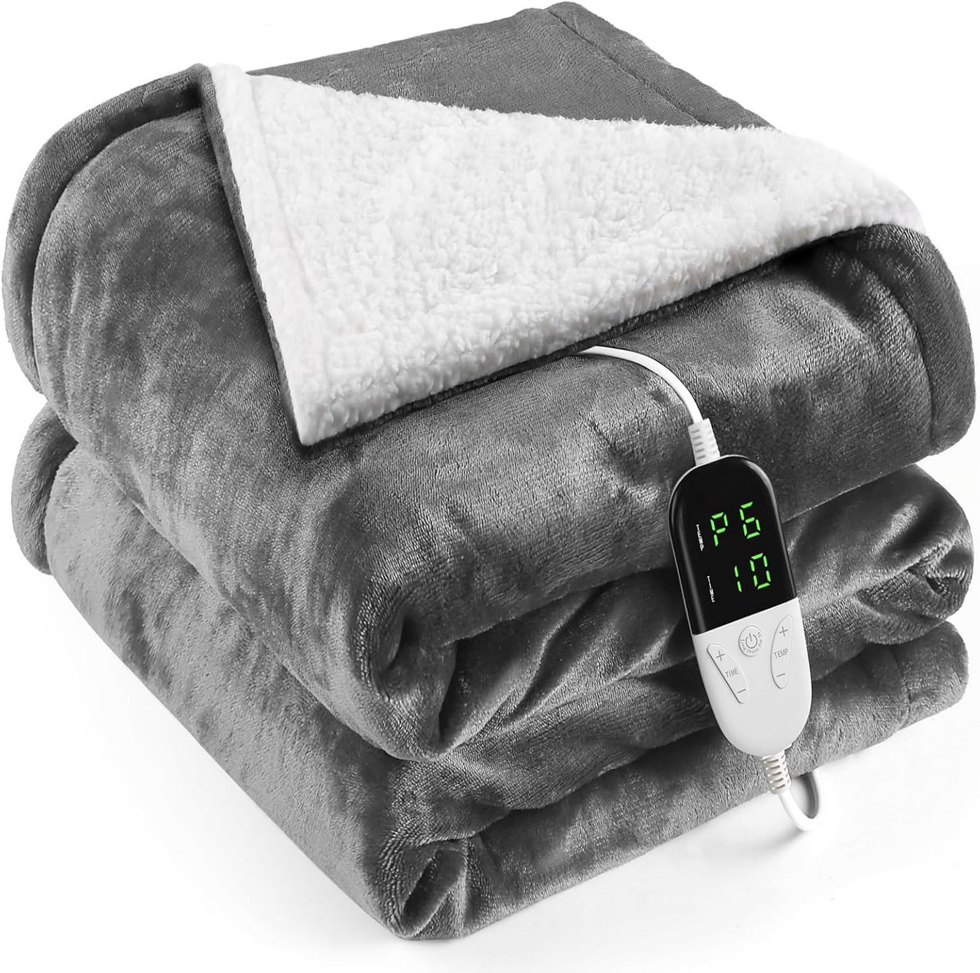 Vivitar Heizdecke 180 x 155 cm – 6 Temperatureinstellungen (30–55 °C) & Timer 1–10 h, Weiche Thermodecke für kalte Wintertage, ideal für Erwachsene, mit 6 Heizstufen, maschinenwaschbar Energiesparende Heizdecke, Schnelle Aufheizung & Überhitzungsschutz Kuschelige Flanelloberseite von Vivitar