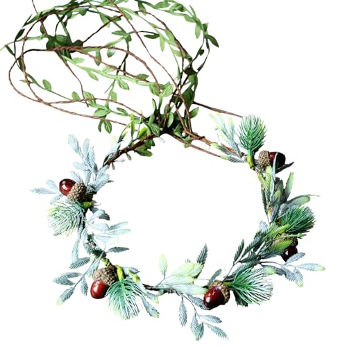 Vivivalue Blumenkrone für Mädchen, Blumen-Stirnband, Blumen-Kopfschmuck, Heiligenschein, Hochzeit, Party, Fotos, 2, 1 Count (Pack of 1) von Vivivalue