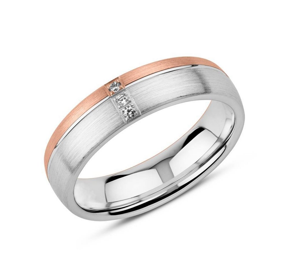 Vivo Silberring 925er Silberring für Damen von Unique, rosé mit Zirkonia von Vivo