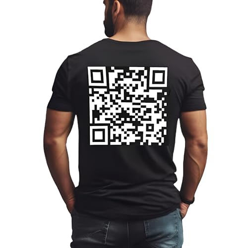 Vivoofchic Funny QR Code Shirt – Lustiger T-Shirt mit Scannbarem F*** Y** QR-Code, Einzigartiges Tshirt mit Versteckter Botschaft, Humorvolles Geschenk für Männer & Frauen von Vivoofchic