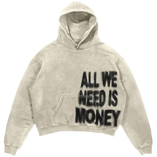 Vivoofchic Kapuzenpullover Herren Y2K Hoodie | Vintage Oversize Streetwear Hoodie mit Print | Langarm Sweatshirt Pullover | Casual Gym Hoodie mit Kapuze Vivoofchic Kapuzenpullover Herren Y2K Hoodie | Vintage Oversize Streetwear Hoodie mit Print | Langarm Sweatshirt Pullover | Casual Gym Hoodie mit Kapuze von Vivoofchic