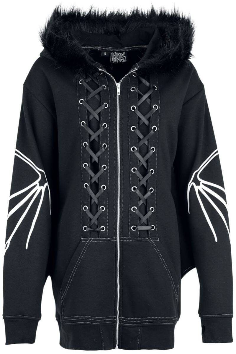 Vixxsin Anatomy Bat Hood Kapuzenjacke schwarz in S von Vixxsin