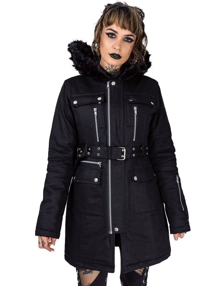Vixxsin Blouson Elspeth Jacke Gothic Parka Metal Zipper Kurzmantel von Vixxsin