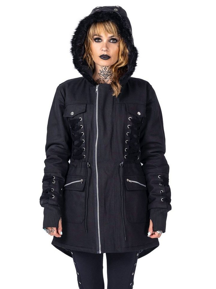 Vixxsin Blouson Emre Jacke Gothic Metal Schnürung von Vixxsin