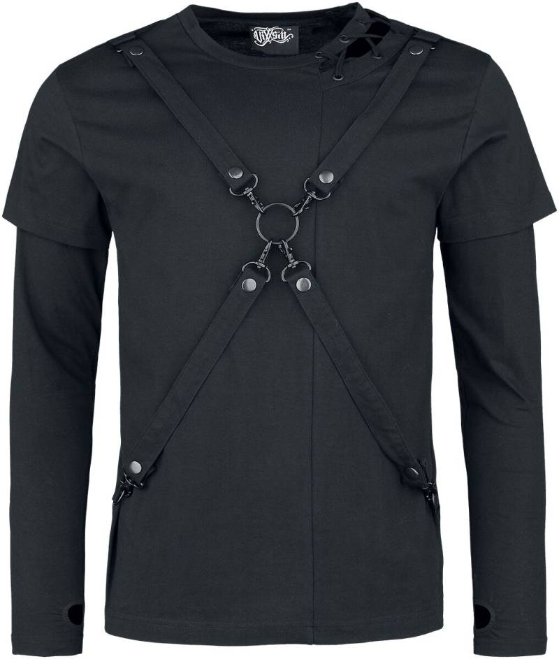 Vixxsin Cobain Top Langarmshirt schwarz in 3XL von Vixxsin