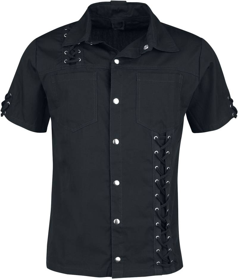 Vixxsin Damion Shirt Kurzarmhemd schwarz in XXL von Vixxsin