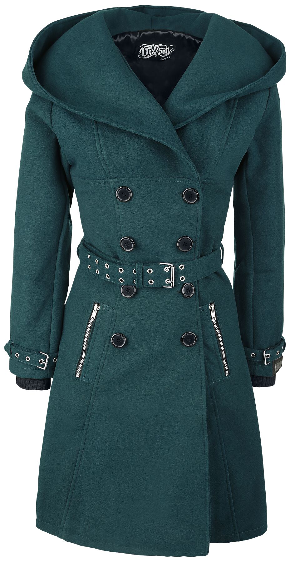 Vixxsin Decay Coat Wintermantel petrol in L von Vixxsin