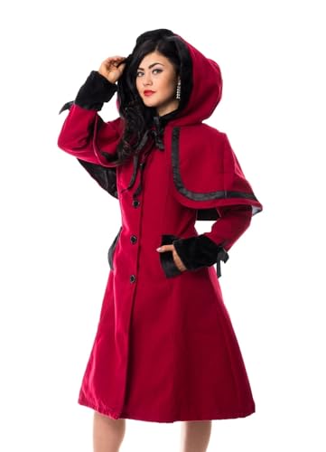 Vixxsin Elena Coat Frauen Wintermantel rot 4XL 80% Polyester, 20% Viskose Rockwear von Vixxsin