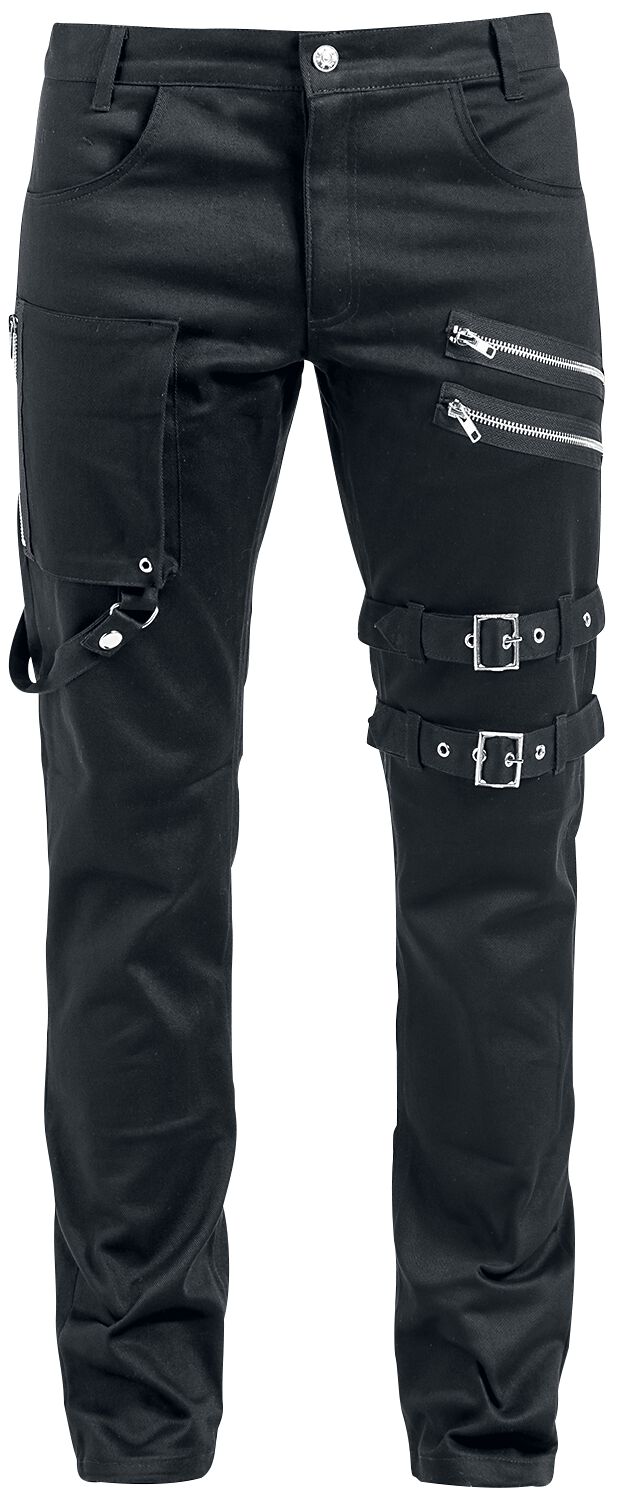 Vixxsin - Gothic Jeans - Ice Breaker - W30L34 bis W36L34 - für Männer - Größe W36L34 - schwarz von Vixxsin