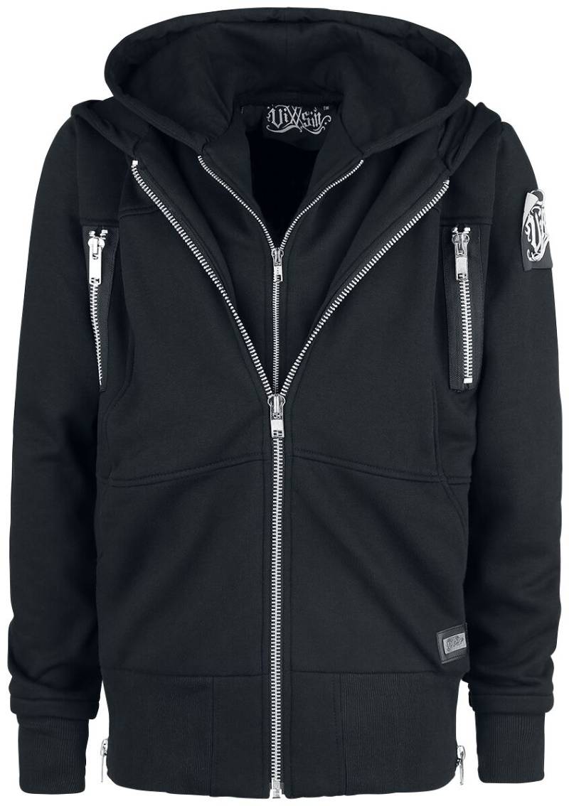 Vixxsin - Gothic Kapuzenjacke - Ivan Hood - S bis XXL - für Männer - Größe L - schwarz von Vixxsin