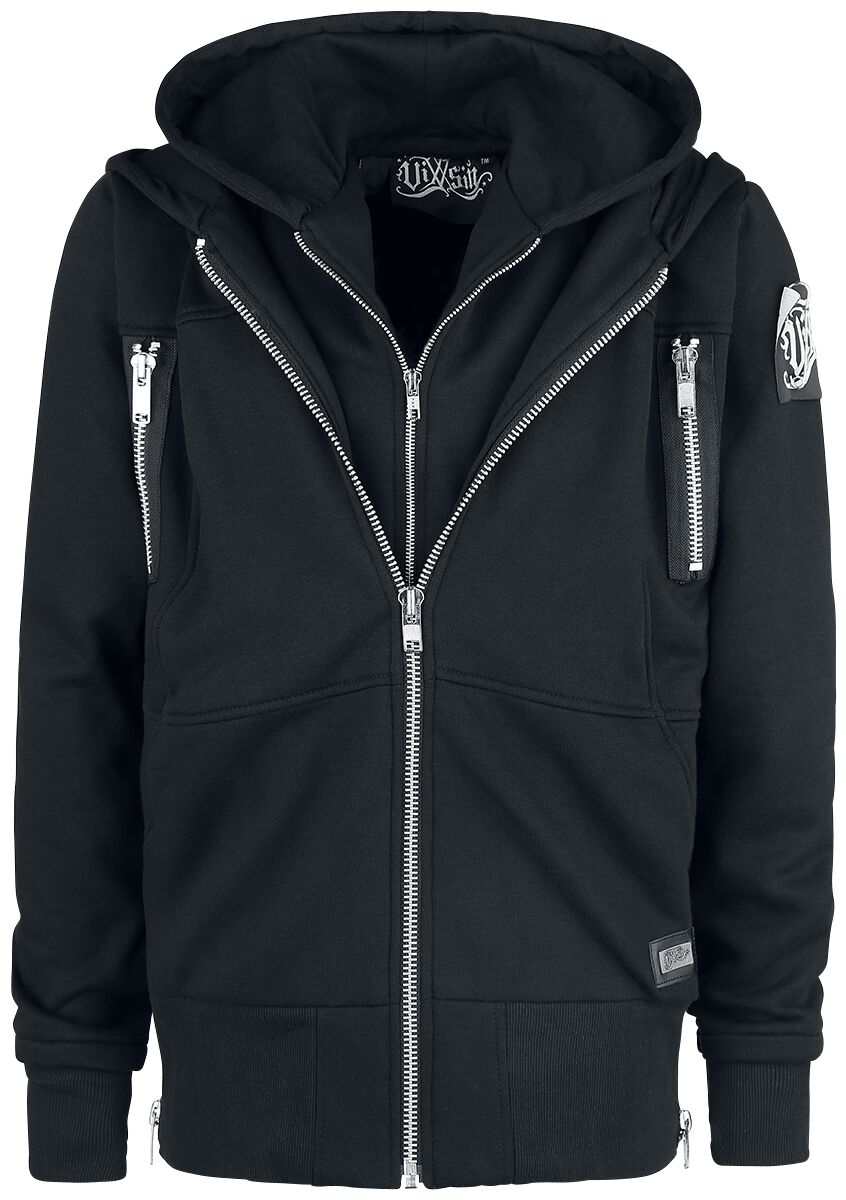 Vixxsin - Gothic Kapuzenjacke - Ivan Hood - S bis XXL - für Männer - Größe S - schwarz Vixxsin - Gothic Kapuzenjacke - Ivan Hood - S bis XXL - für Männer - Größe S - schwarz von Vixxsin