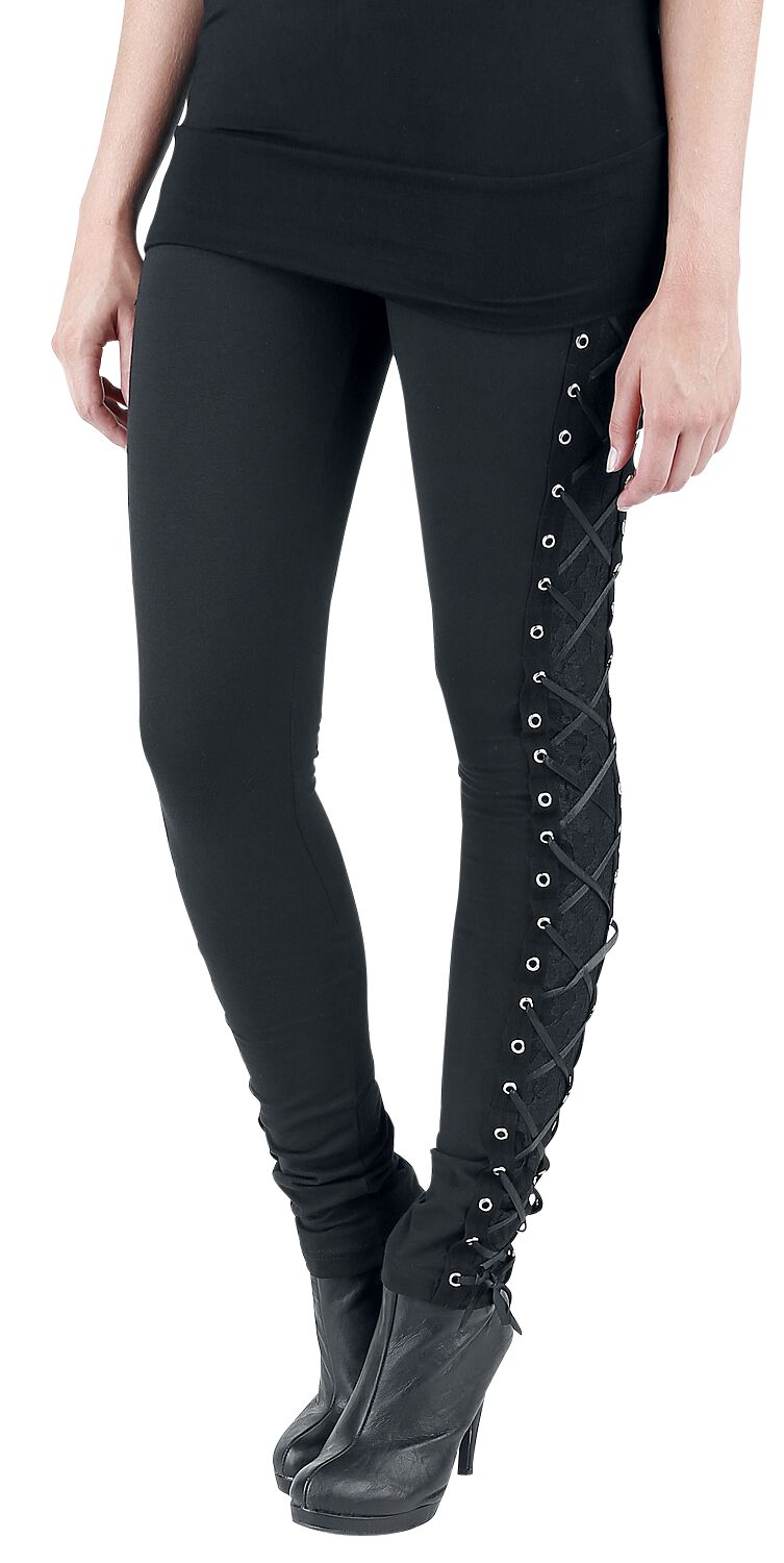 Vixxsin - Gothic Leggings - Corset - S bis XL - für Damen - Größe M - schwarz von Vixxsin