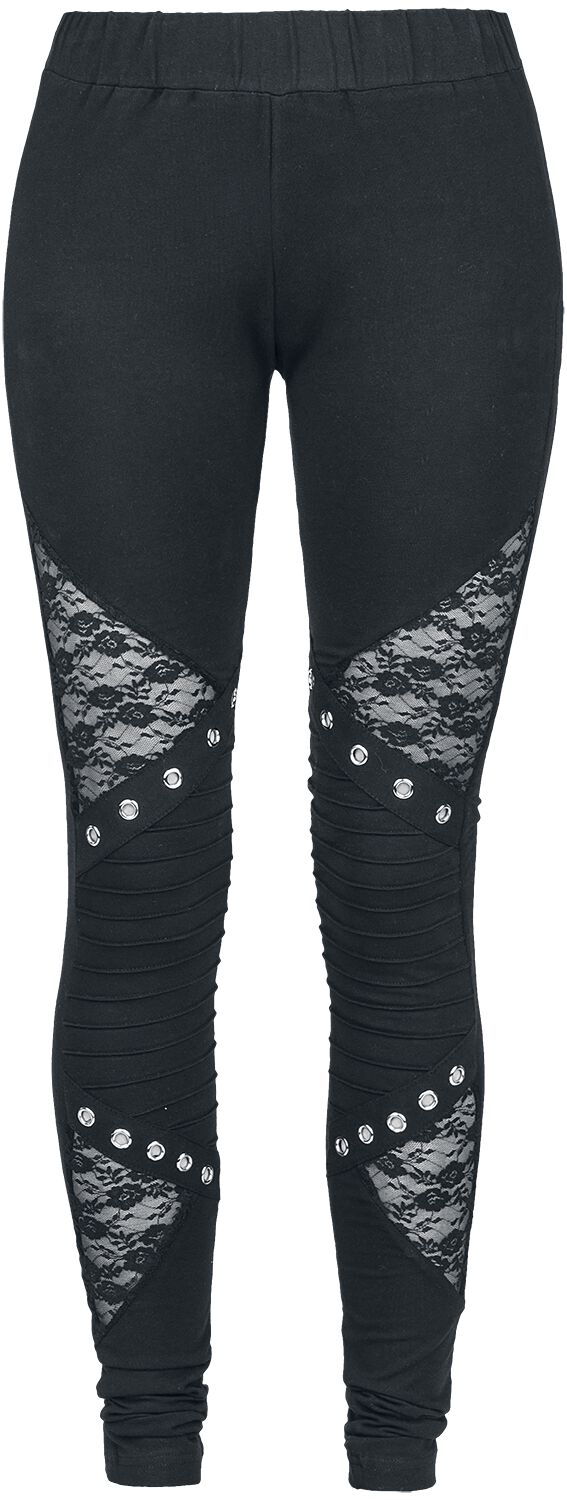 Vixxsin - Gothic Leggings - Rev Leggings - S bis 3XL - für Damen - Größe L - schwarz von Vixxsin