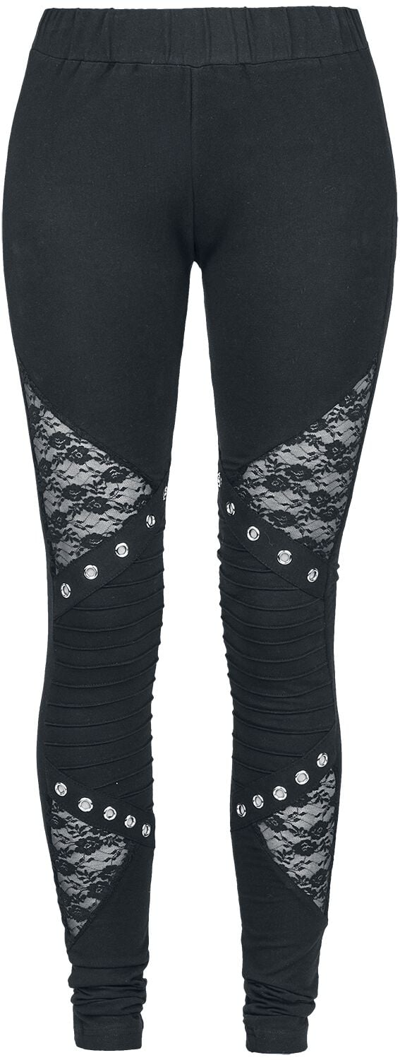 Vixxsin - Gothic Leggings - Rev Leggings - S bis 3XL - für Damen - Größe XL - schwarz von Vixxsin