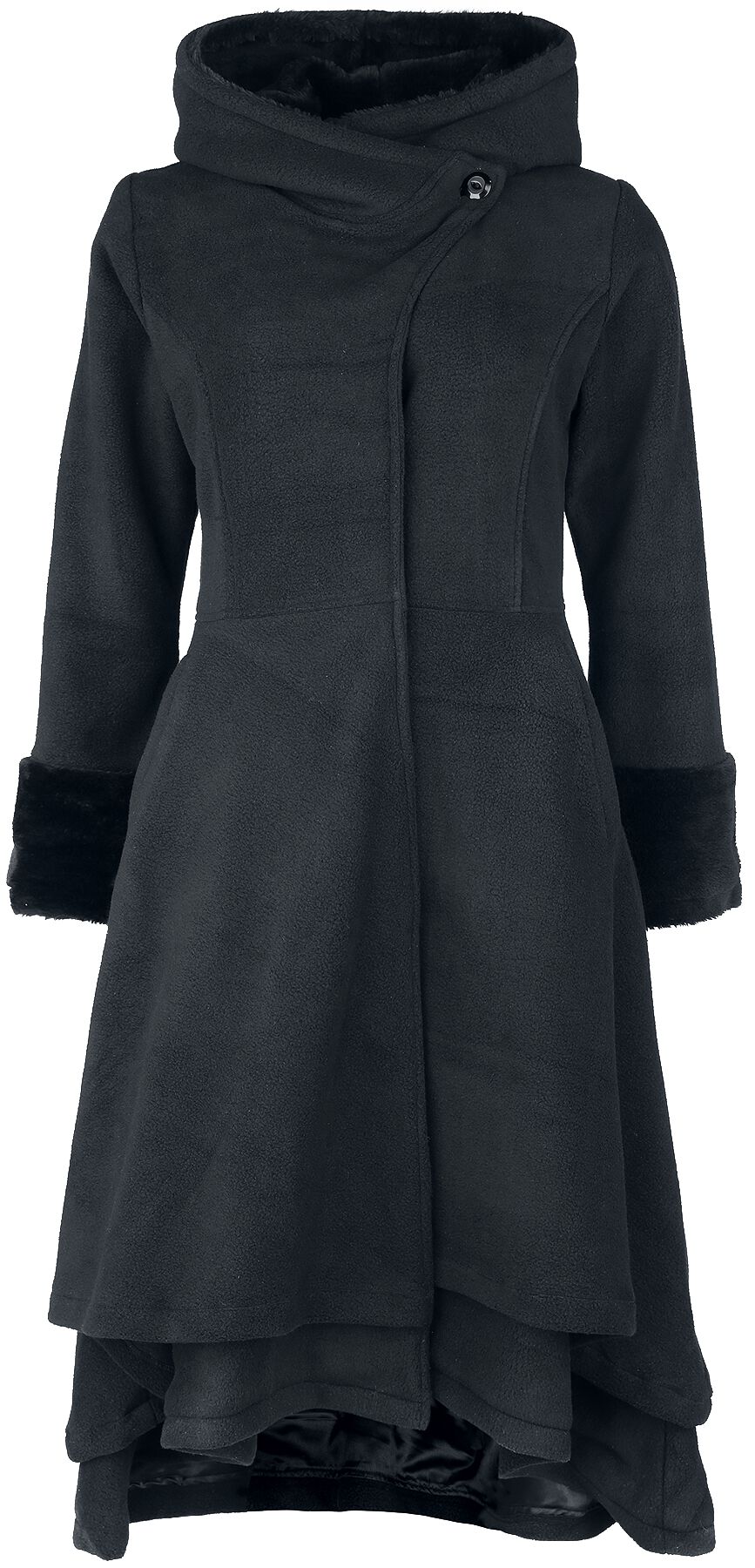 Vixxsin - Gothic Mantel - Gloaming Coat - XS bis 4XL - für Damen - Größe L - schwarz von Vixxsin
