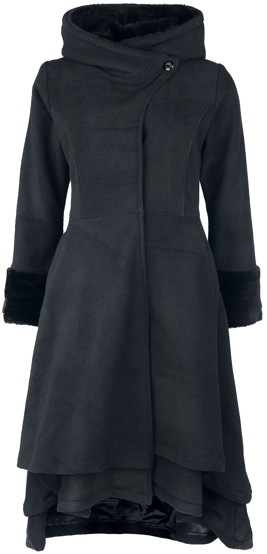 Vixxsin - Gothic Mantel - Gloaming Coat - XS bis 4XL - für Damen - Größe XS - schwarz von Vixxsin