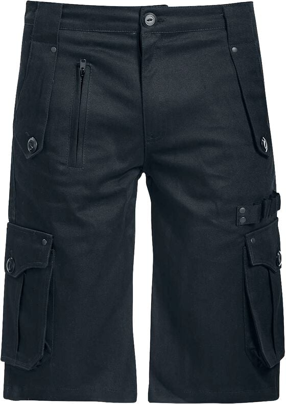 Vixxsin - Gothic Short - ALERON SHORTS MENS BLACK - S bis XL - für Männer - Größe M - schwarz von Vixxsin