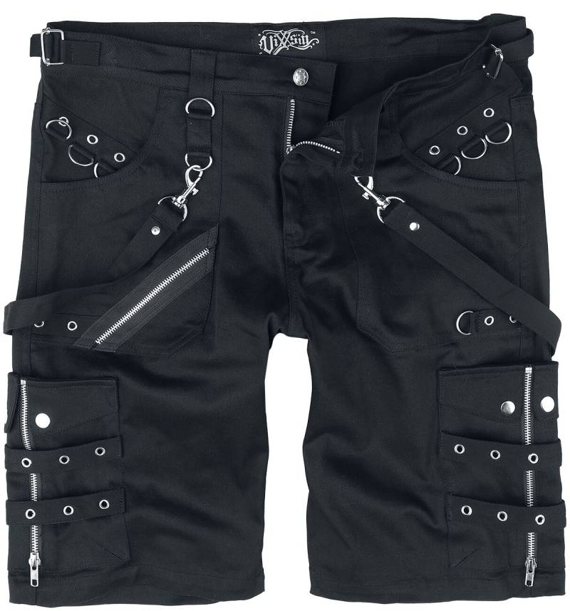 Vixxsin - Gothic Short - Edham Shorts - 34 - für Männer - Größe 34 - schwarz von Vixxsin