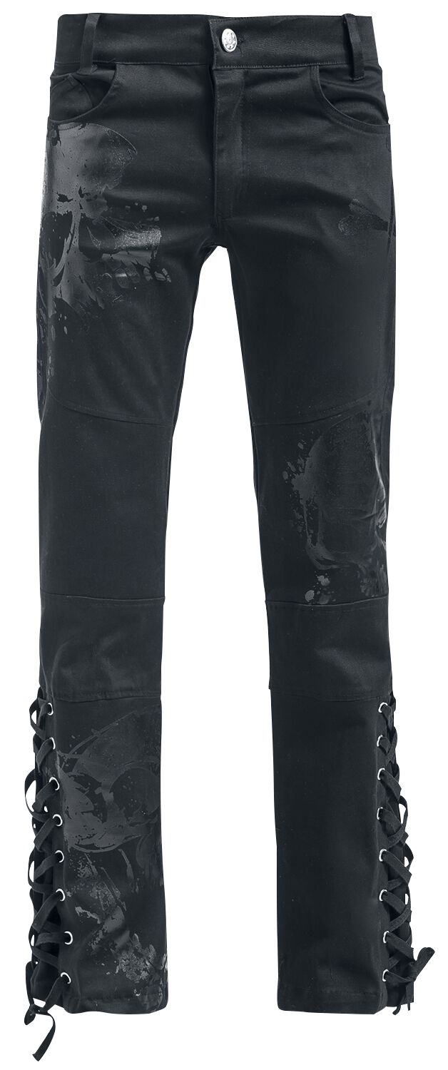 Vixxsin - Gothic Stoffhose - Adrian Pant Boot Cut - W30L32 bis W38L34 - für Männer - Größe W32L34 - schwarz von Vixxsin