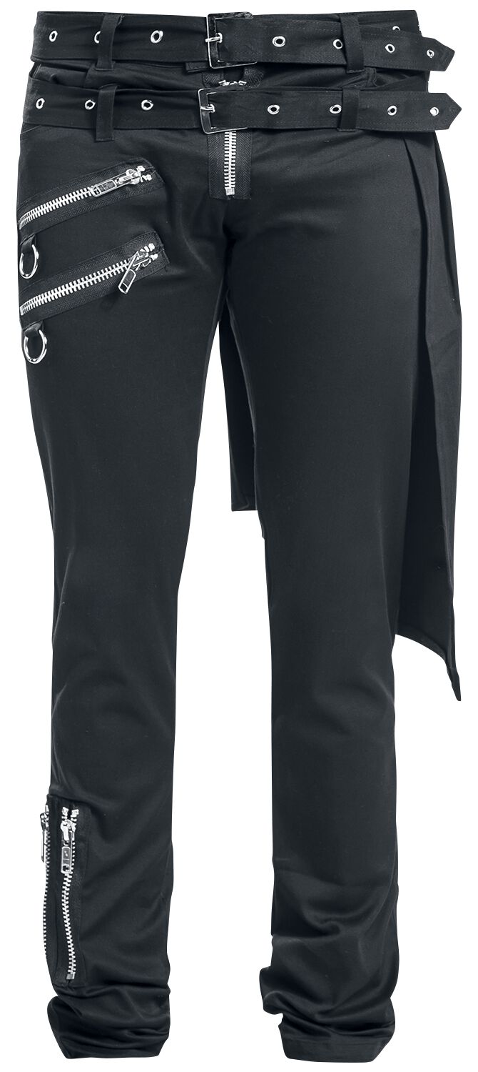Vixxsin - Gothic Stoffhose - Graves Pant Slim Fit - W30L32 bis W38L34 - für Männer - Größe W31L32 - schwarz von Vixxsin