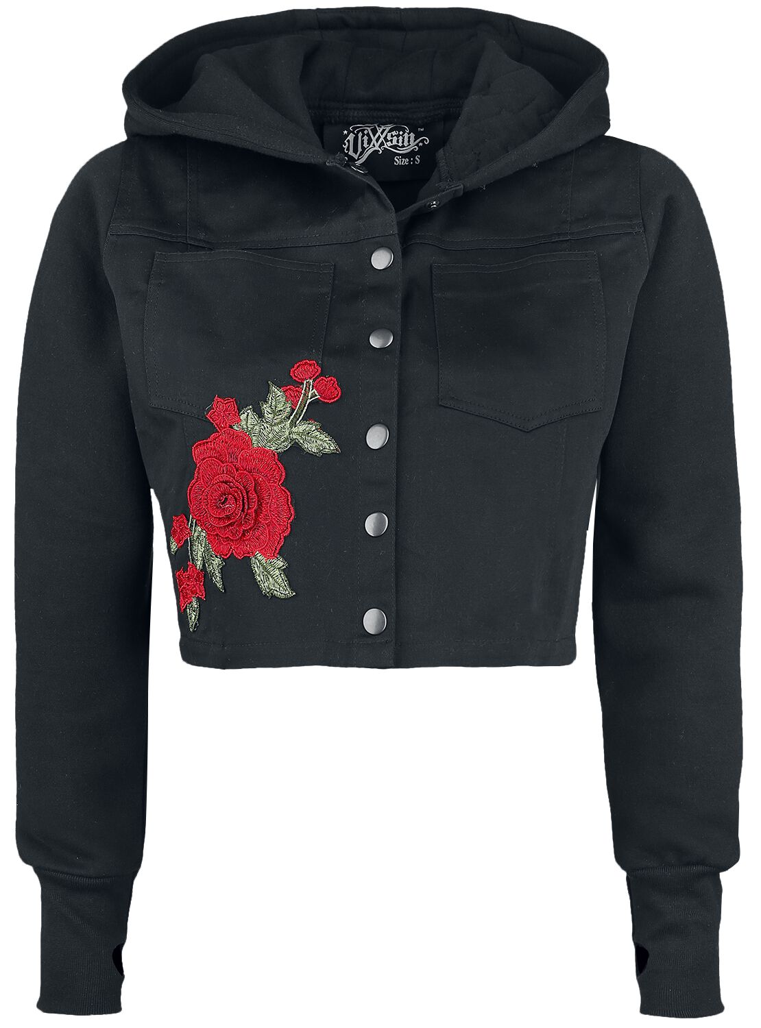 Vixxsin Kapuzenjacke - Rea Jacket - L bis XXL - für Damen - Größe L - schwarz von Vixxsin