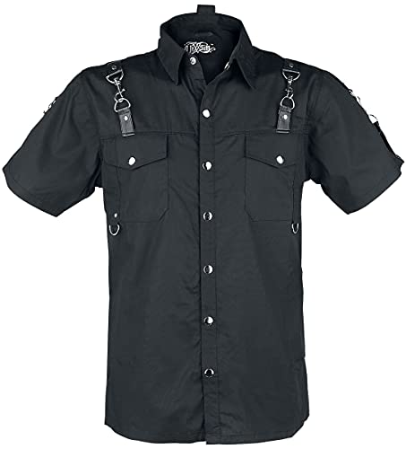 Vixxsin RE Shirt Männer Kurzarmhemd schwarz L 100% Baumwolle Gothic, Horror, Industrial von Vixxsin