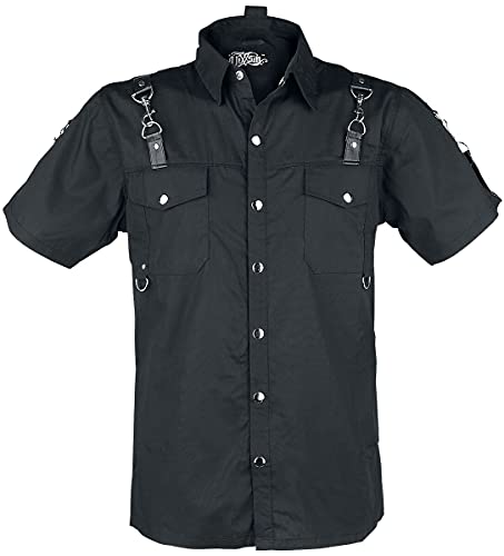 Vixxsin RE Shirt Männer Kurzarmhemd schwarz XL 100% Baumwolle Gothic, Horror, Industrial von Vixxsin