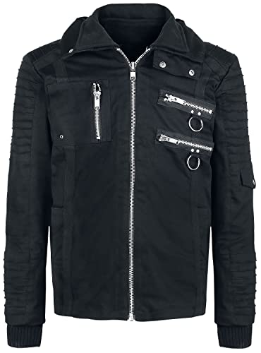 Vixxsin Salute Jacket Männer Winterjacke schwarz M 100% Baumwolle Gothic, Industrial von Vixxsin