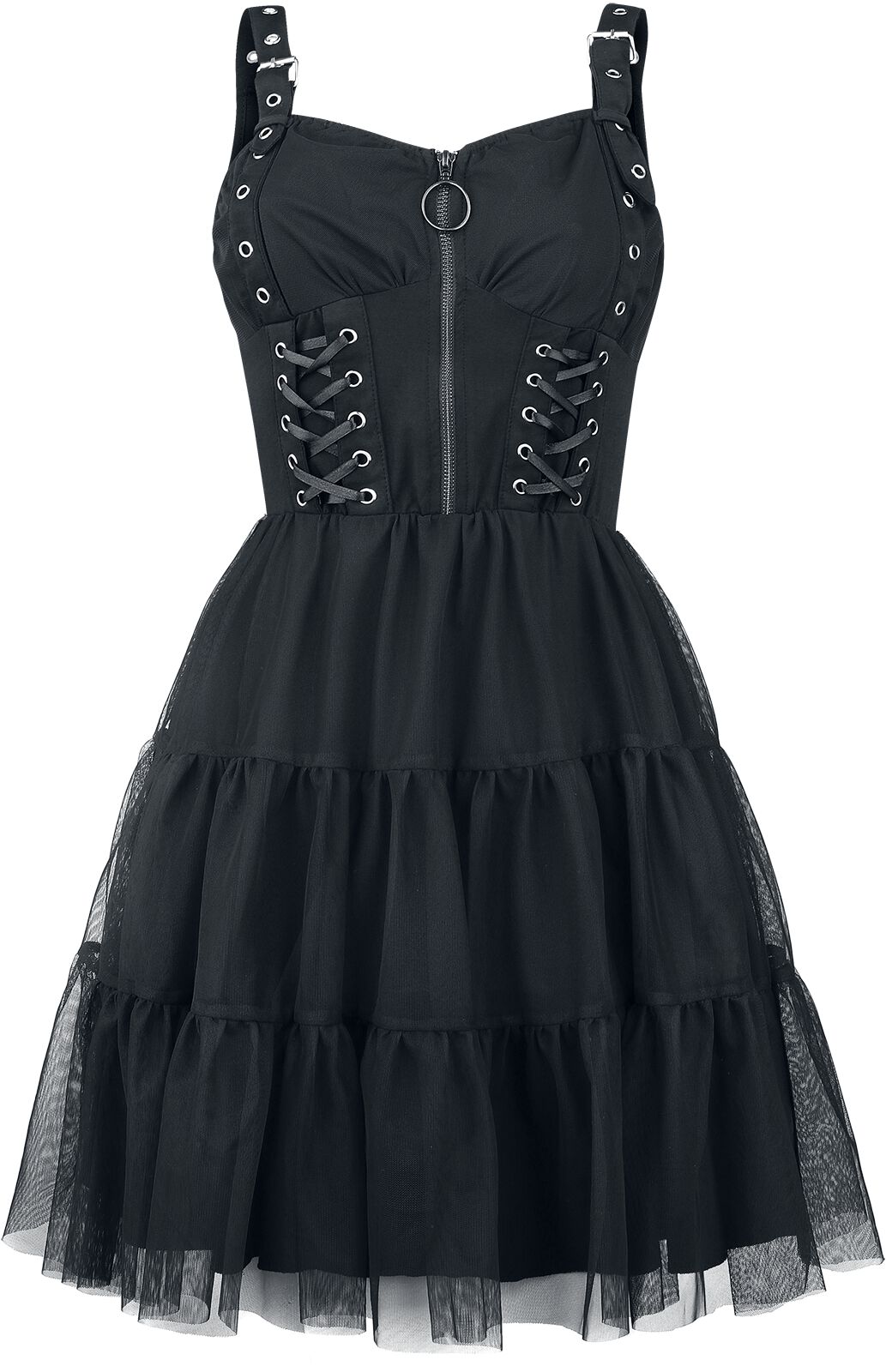 Vixxsin Selkie Dress Mittellanges Kleid schwarz in S von Vixxsin
